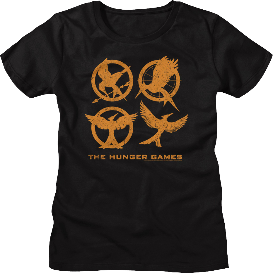 Womens Mockingjay Logos Hunger Games Shirt product image 1