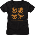 Womens Mockingjay Logos Hunger Games Shirt product image 1