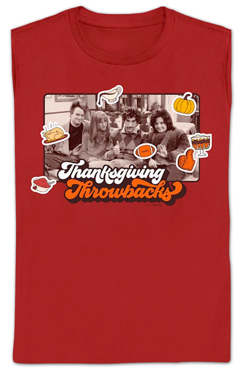 Womens Thanksgiving Throwbacks Friends Shirt product image 2