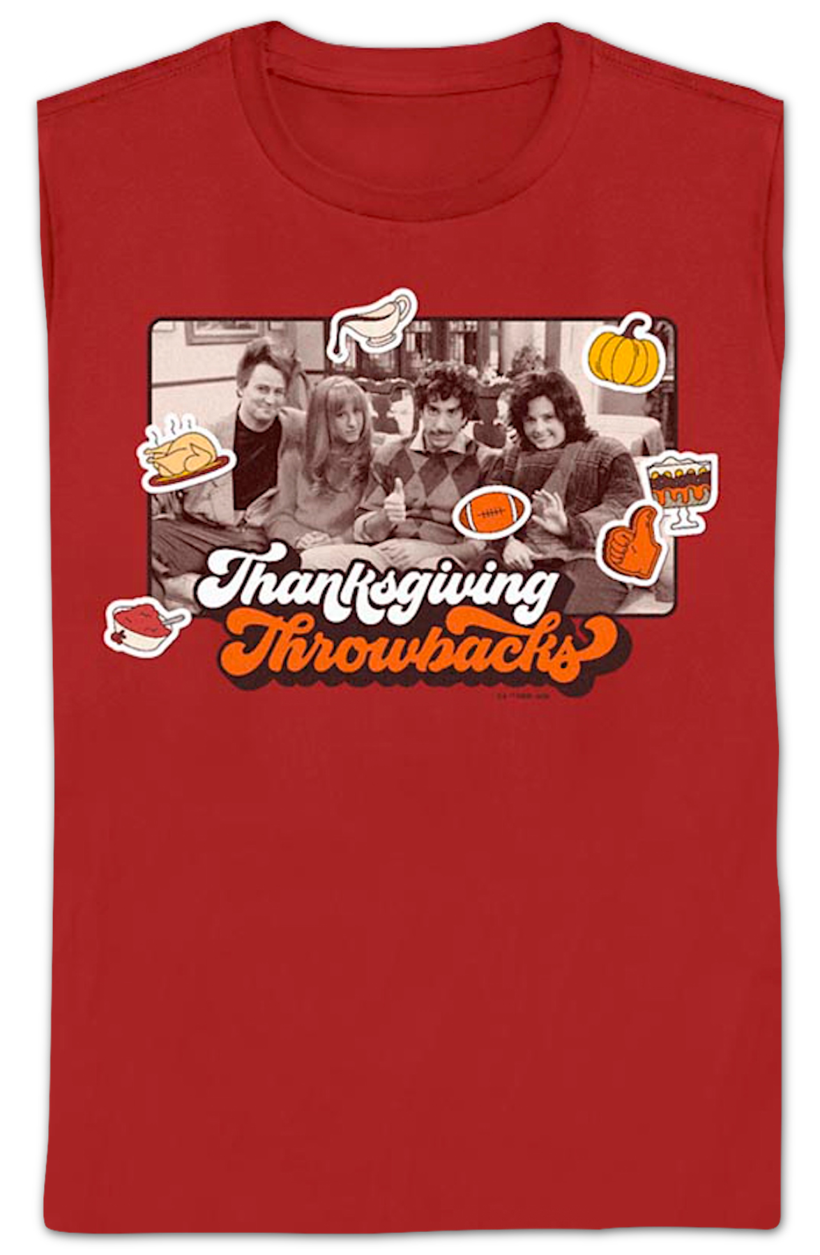 Womens Thanksgiving Throwbacks Friends Shirt product image 2