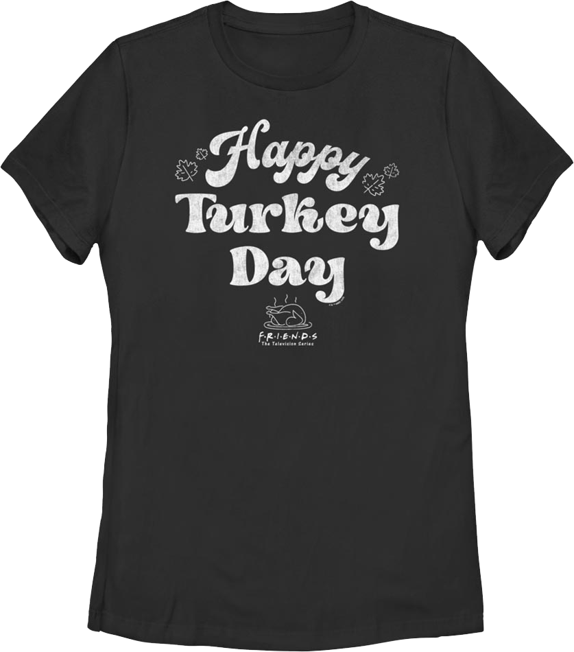 Womens Vintage Happy Turkey Day Friends Shirt product image 1