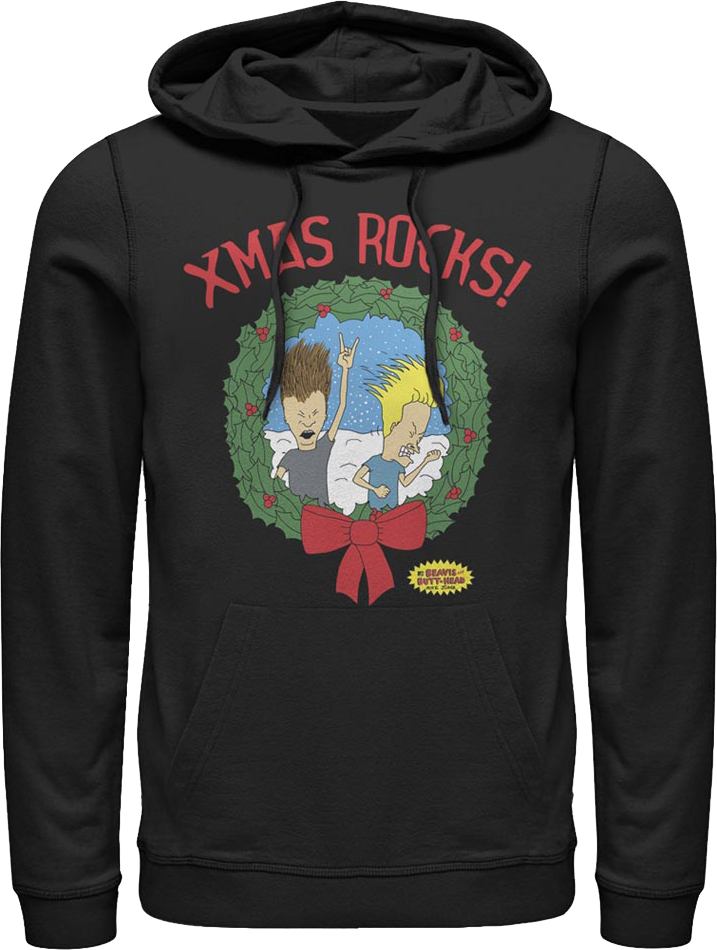 Xmas Rocks Beavis And Butt-Head Hoodie product image 1