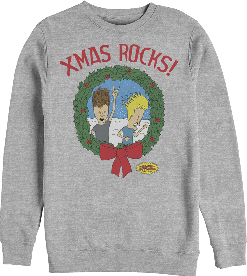 Xmas Rocks Beavis And Butt-Head Sweatshirt product image 1