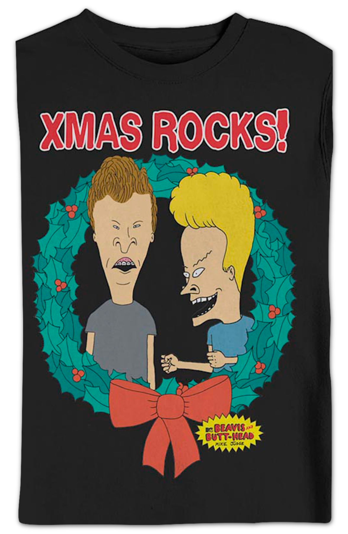 Xmas Rocks Wreath Beavis And Butt-Head Sweatshirt product image 2