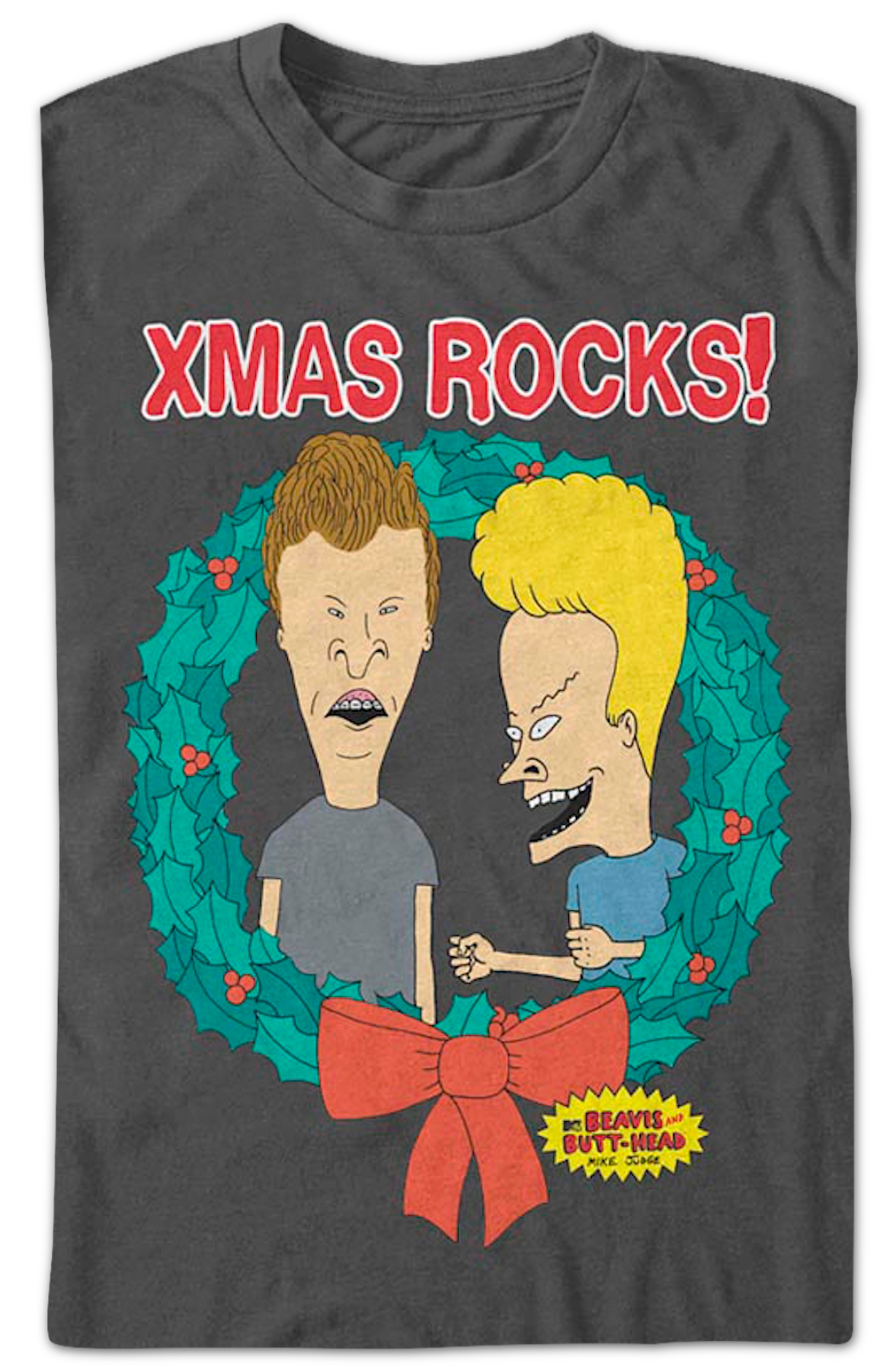 Xmas Rocks Wreath Beavis And Butt-Head T-Shirt product image 2